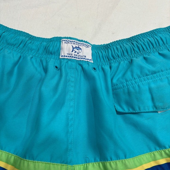 Southern Tide Skipjack Rising Swim Trunks Scuba Blue Men's XL - Picture 2 of 7